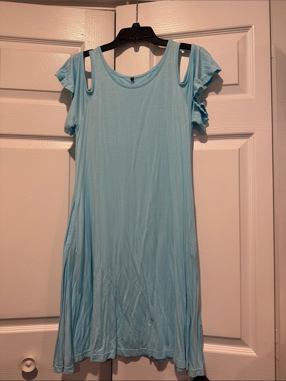 Light Blue Cold-Shoulder Women's Dress